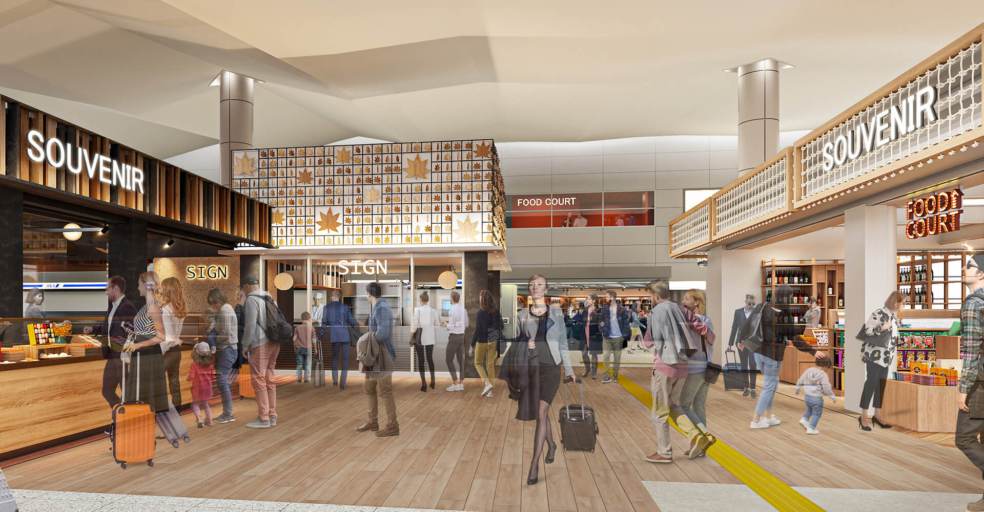 広島空港旅客ターミナルビルのリニューアル後イメージ