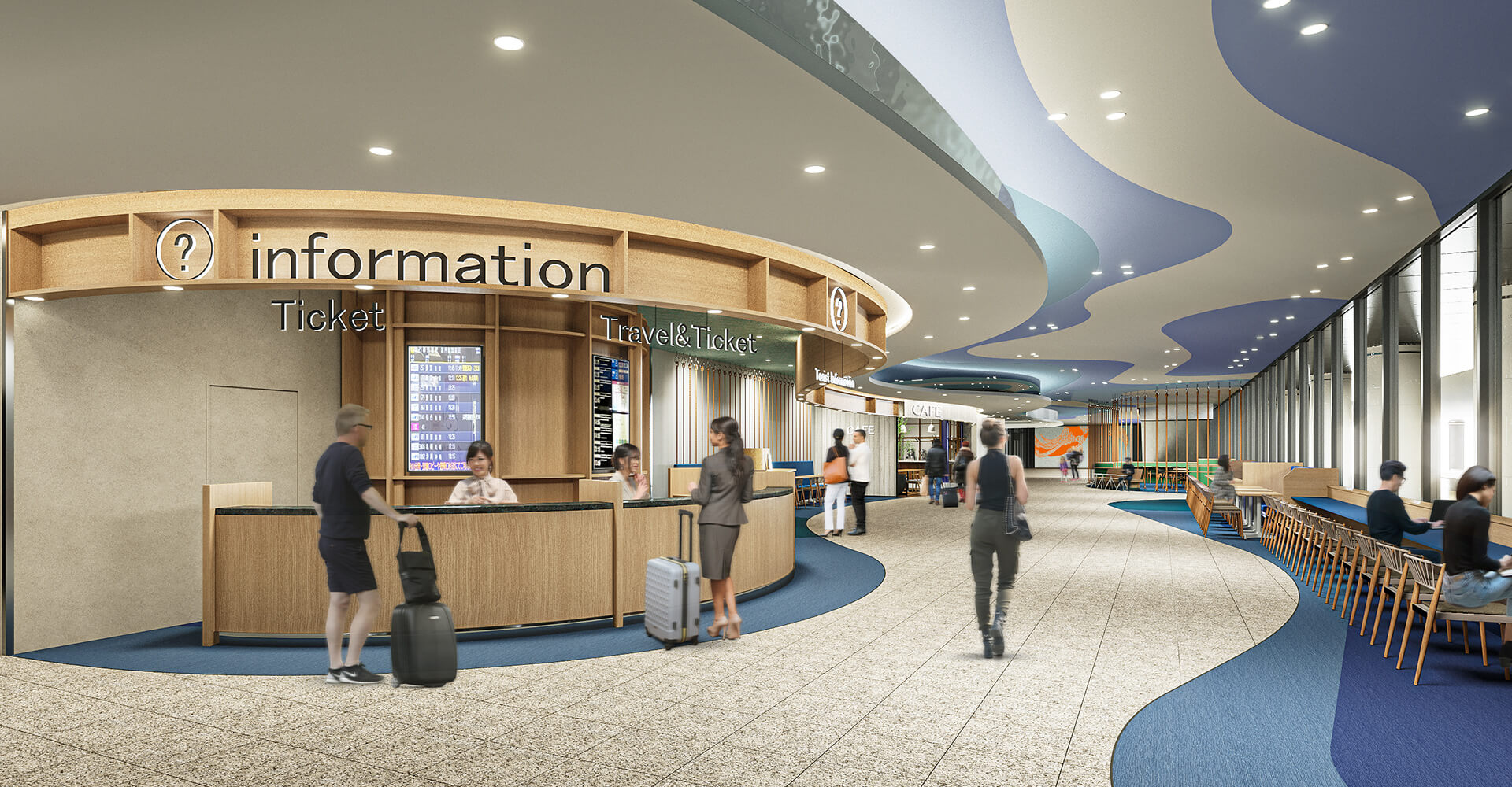 広島空港旅客ターミナルビルのリニューアル後イメージ